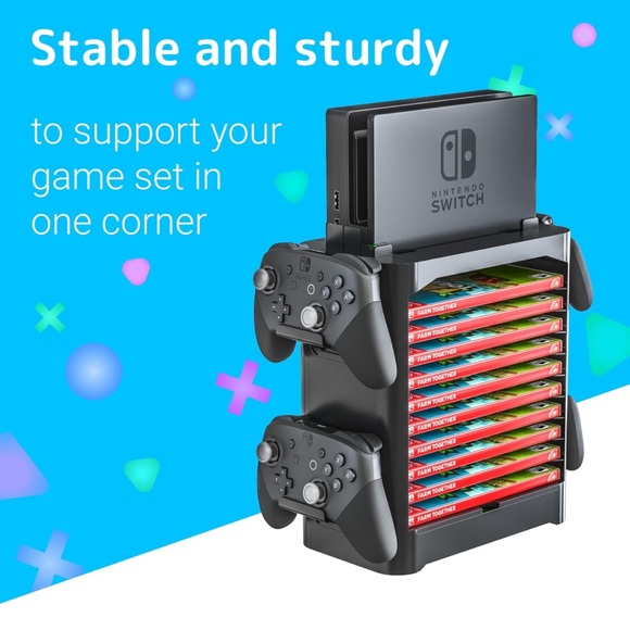 Skywin Game Storage Tower for Nintendo Switch (Black), NWT - Picture 6 of 10